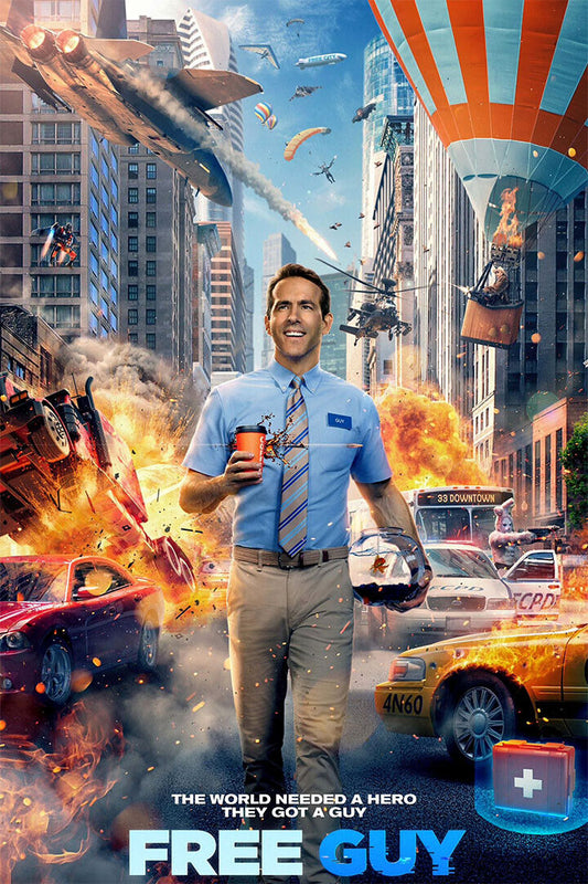 Free Guy 2020 Movie They Got A Guy Comedy Action Poster Wall Art Print Home Wall Decor - xonomax