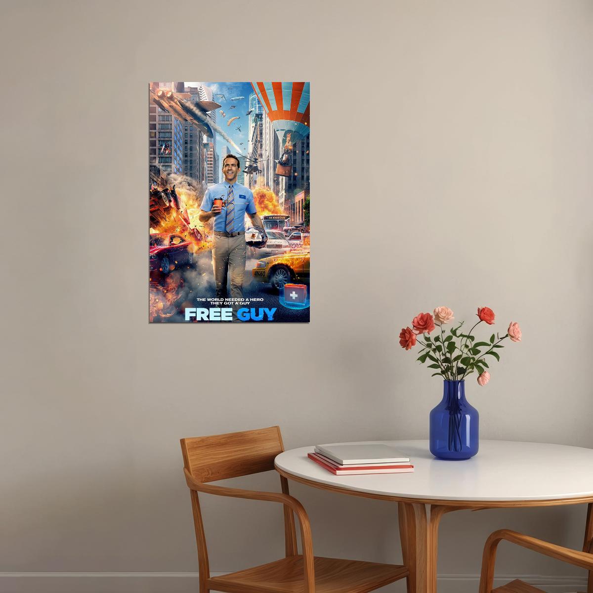 Free Guy 2020 Movie They Got A Guy Comedy Action Poster Wall Art Print Home Wall Decor - xonomax