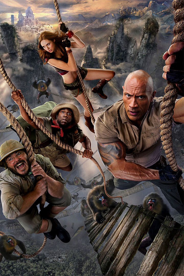 Jumanji 2020 Movie The Next Level Comedy Action Poster Wall Art Print Home Wall Decor - xonomax
