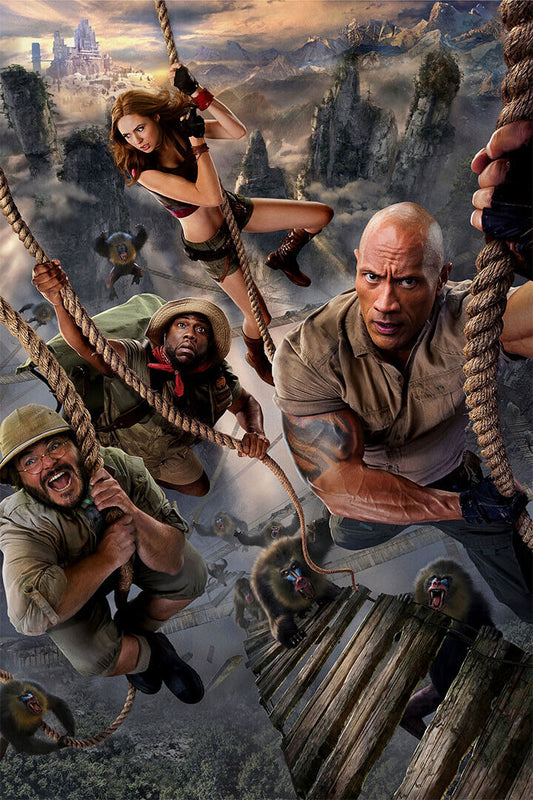 Jumanji 2020 Movie The Next Level Comedy Action Poster Wall Art Print Home Wall Decor - xonomax
