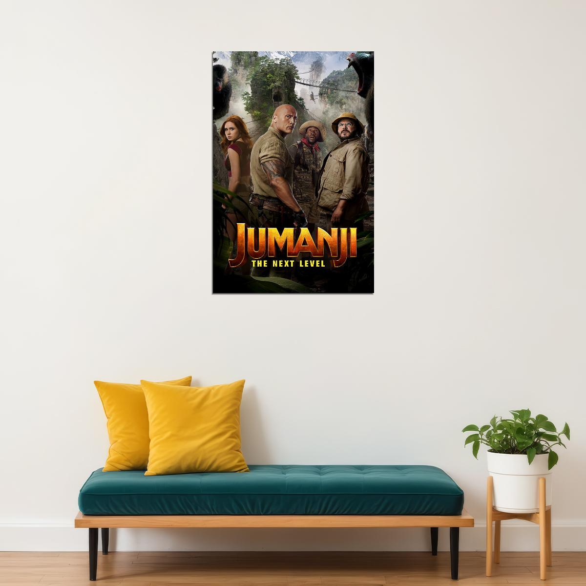 Jumanji 2020 Movie The Next Level Entertainment Poster Wall Art Print Home Wall Decor - xonomax