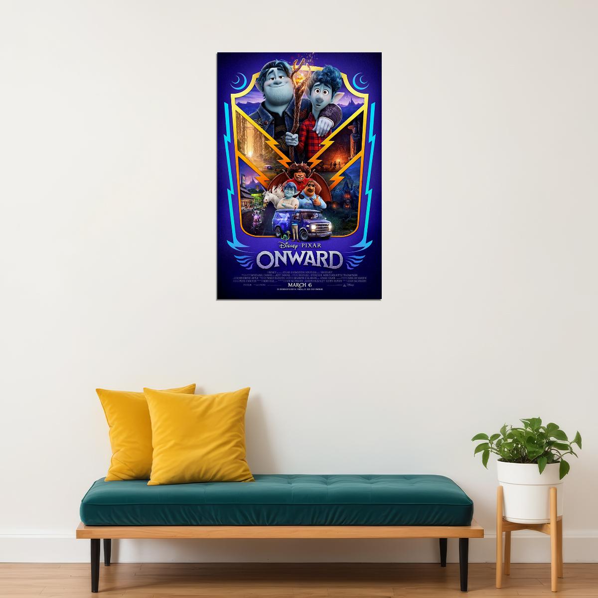 Onward Movie 2020 March Tom Holland Action Comedy Poster Wall Art Print Home Wall Decor - xonomax