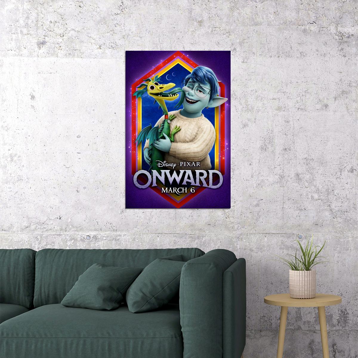 Onward Movie March Tom Holland Action Comedy Poster Wall Art Print Home Wall Decor - xonomax