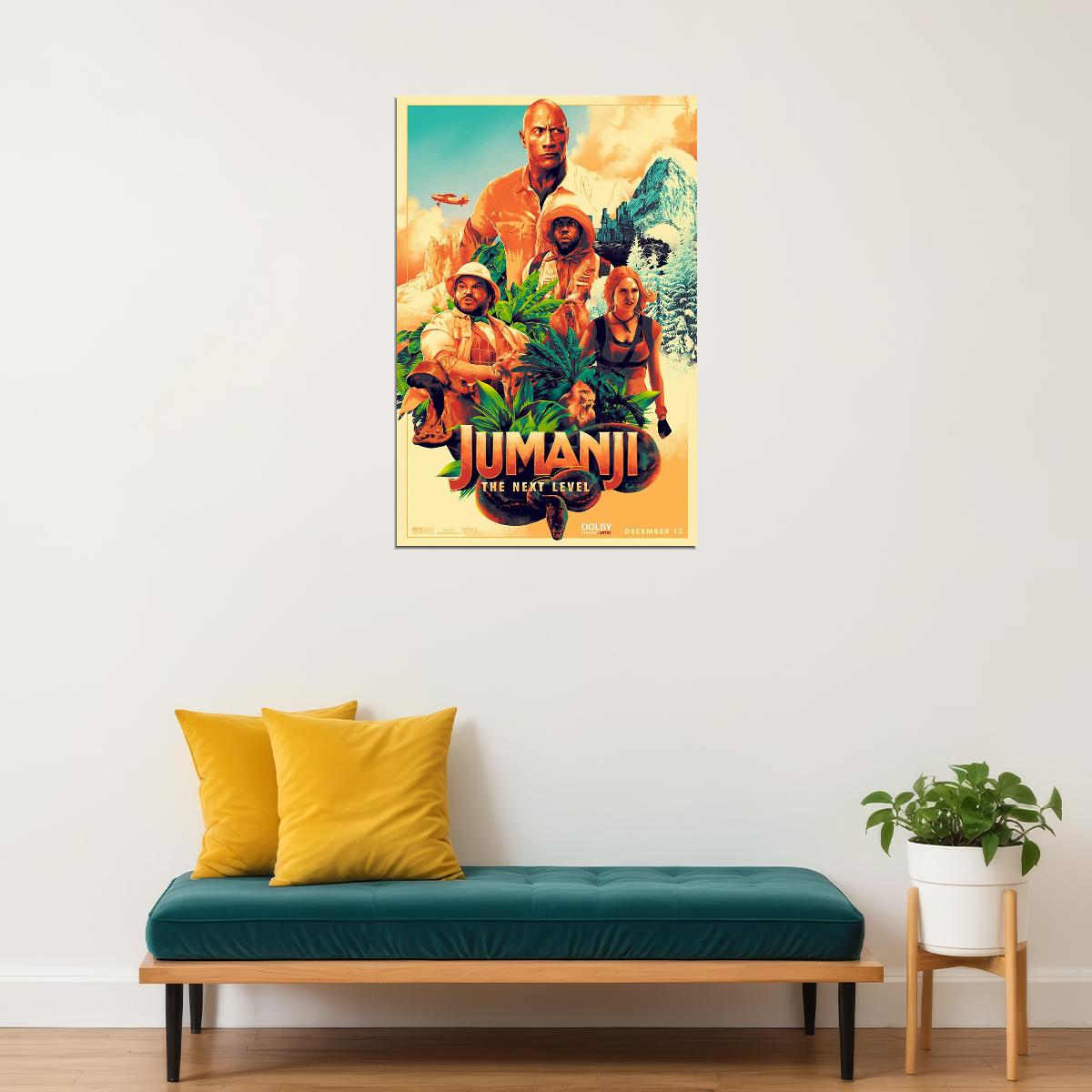 Jumanji 2020 Movie The Next Level Adventure Poster Wall Art Print Home Wall Decor - xonomax