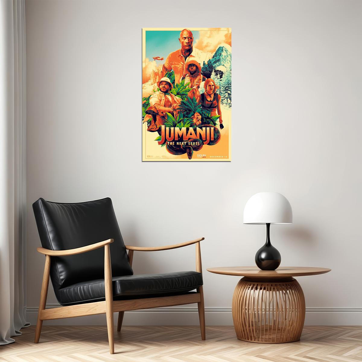 Jumanji 2020 Movie The Next Level Adventure Poster Wall Art Print Home Wall Decor - xonomax