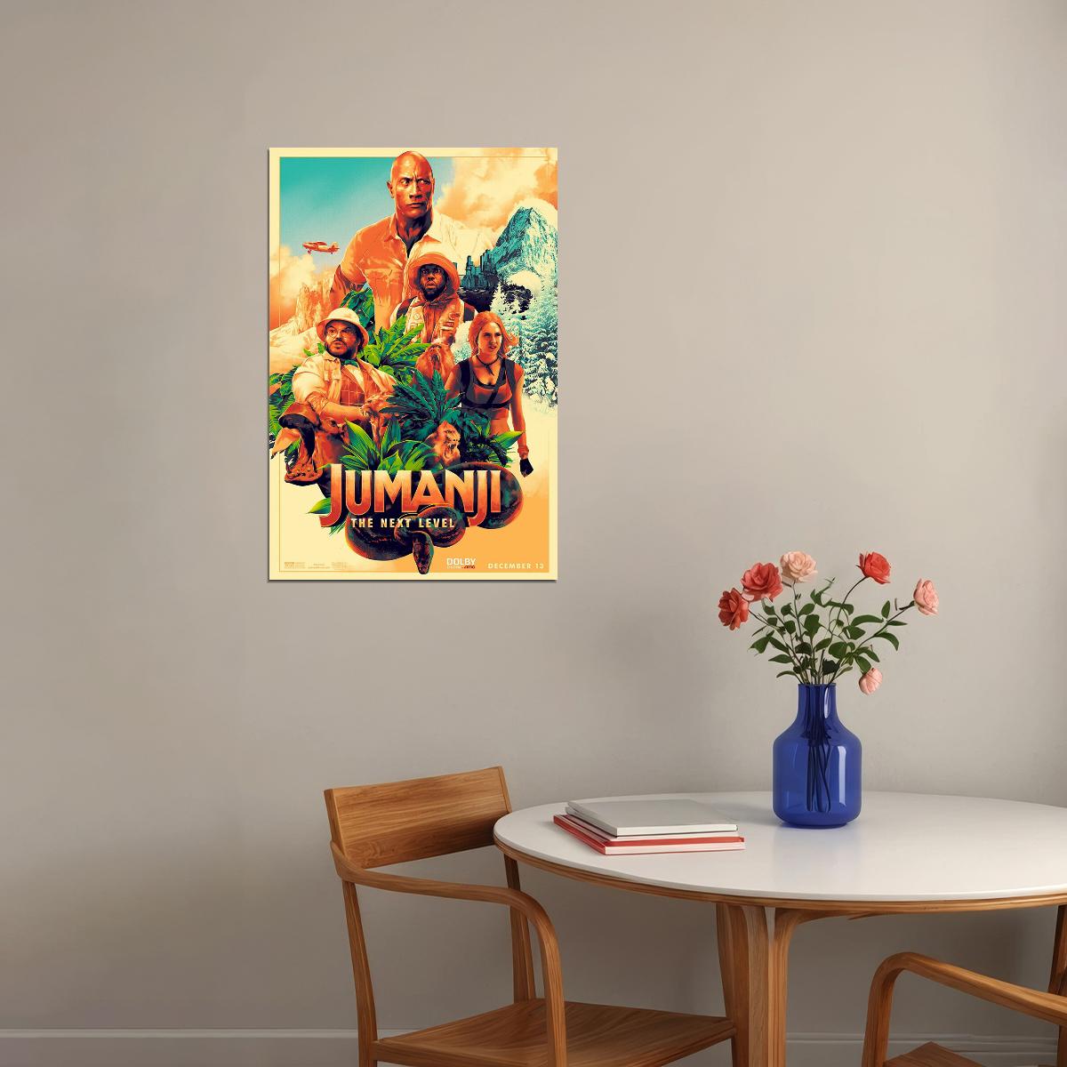 Jumanji 2020 Movie The Next Level Adventure Poster Wall Art Print Home Wall Decor - xonomax