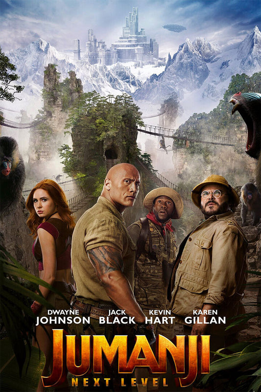 Jumanji 2020 Movie The Next Level Comedy Action Poster Wall Art Print Home Wall Decor - xonomax