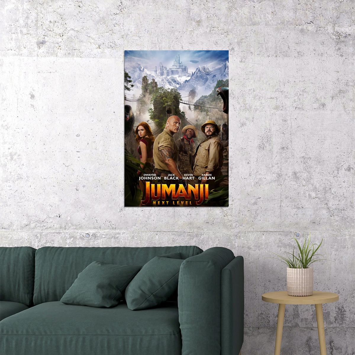 Jumanji 2020 Movie The Next Level Comedy Action Poster Wall Art Print Home Wall Decor - xonomax