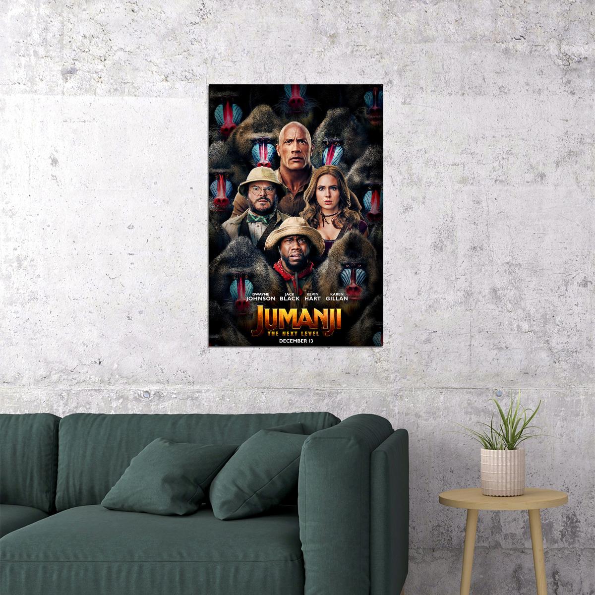 Jumanji 2020 Movie The Next Level Action Comedy Poster Wall Art Print Home Wall Decor - xonomax