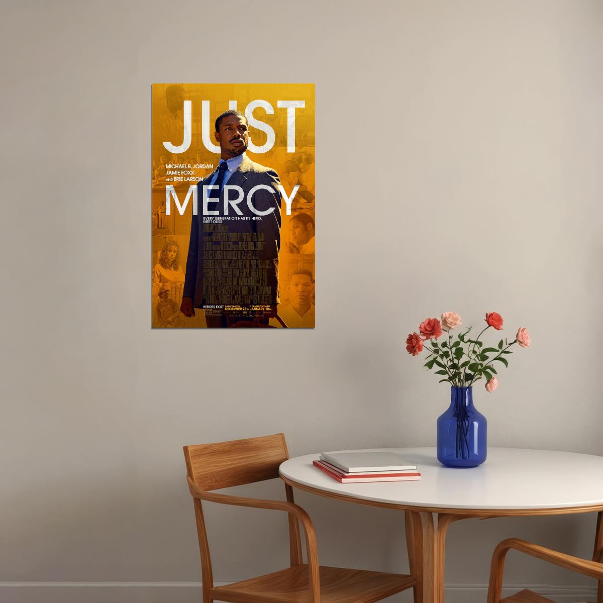 Just Mercy Movie Brie Larson Crime Biography Poster Wall Art Print Home Wall Decor - xonomax