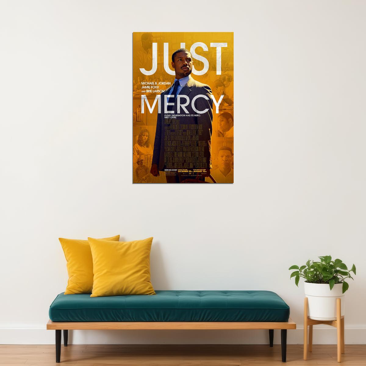 Just Mercy Movie Brie Larson Crime Biography Poster Wall Art Print Home Wall Decor - xonomax