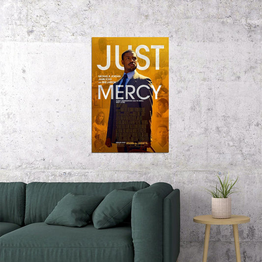 Just Mercy Movie Brie Larson Crime Biography Poster Wall Art Print Home Wall Decor - xonomax
