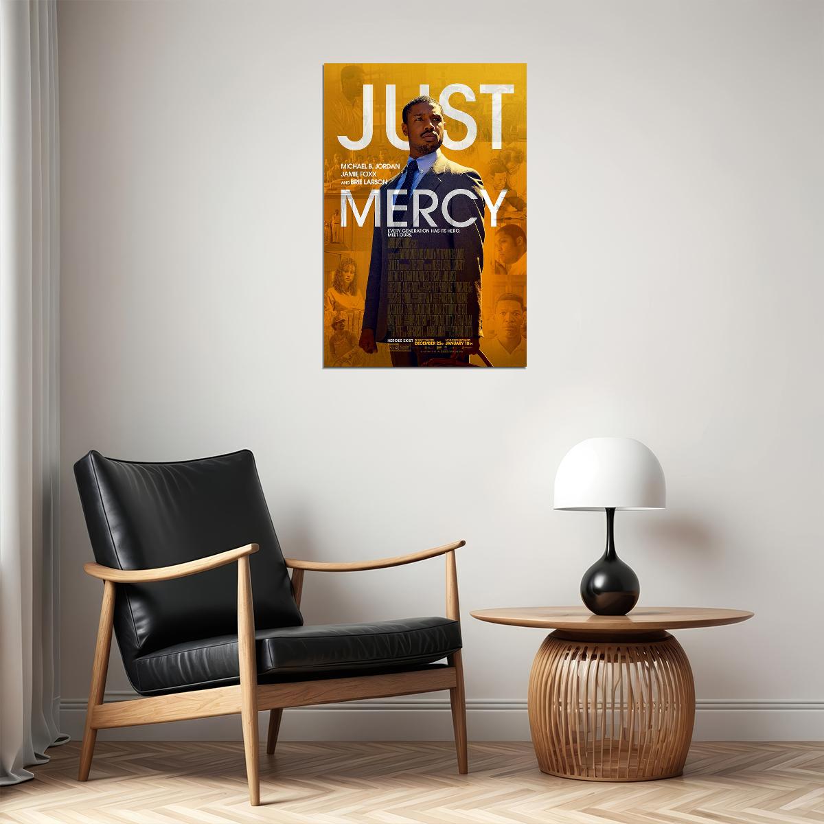 Just Mercy Movie Brie Larson Crime Biography Poster Wall Art Print Home Wall Decor - xonomax