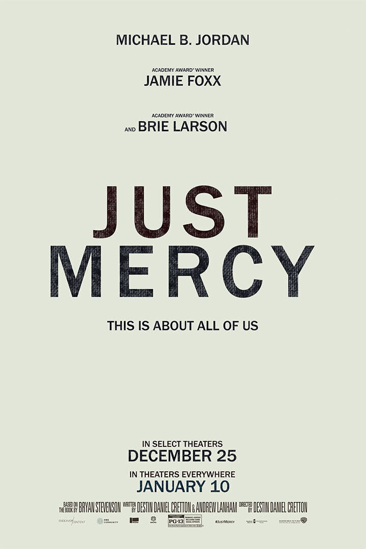 Just Mercy Movie Brie Larson Biography Crime Poster Wall Art Print Home Wall Decor - xonomax