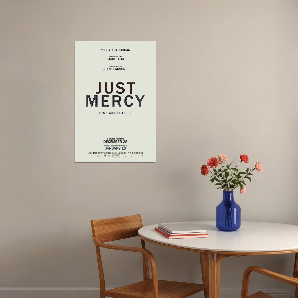 Just Mercy Movie Brie Larson Biography Crime Poster Wall Art Print Home Wall Decor - xonomax