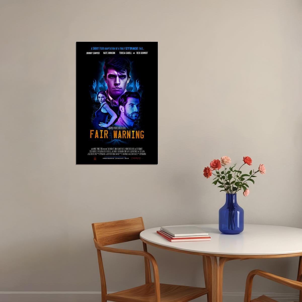 Fair Warning Movie Thriller War Veteran Poster Wall Art Print Home Wall Decor - xonomax