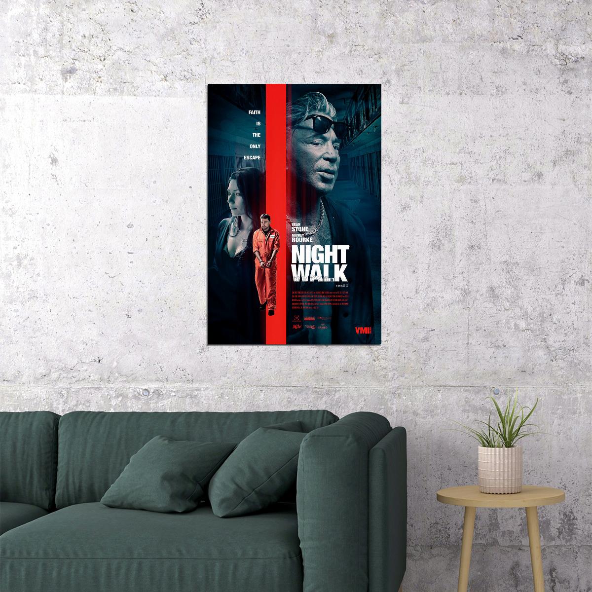 Night Walk Movie 2020 Action Crime Drama Poster Wall Art Print Home Wall Decor - xonomax