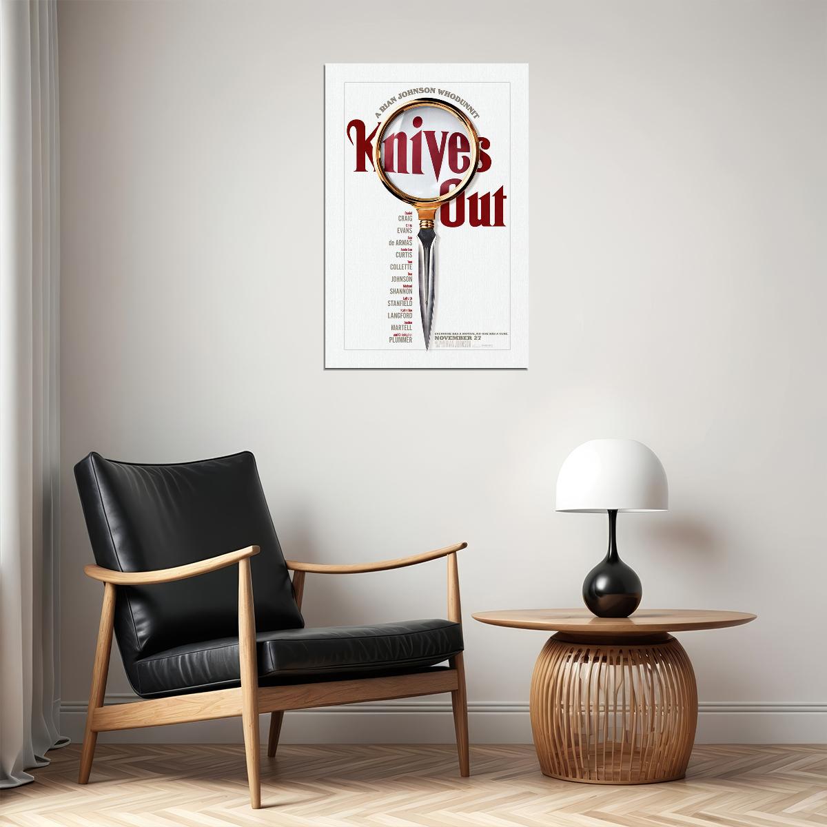 Knives Out Movie Comedy Crime Drama Poster Wall Art Print Home Wall Decor - xonomax