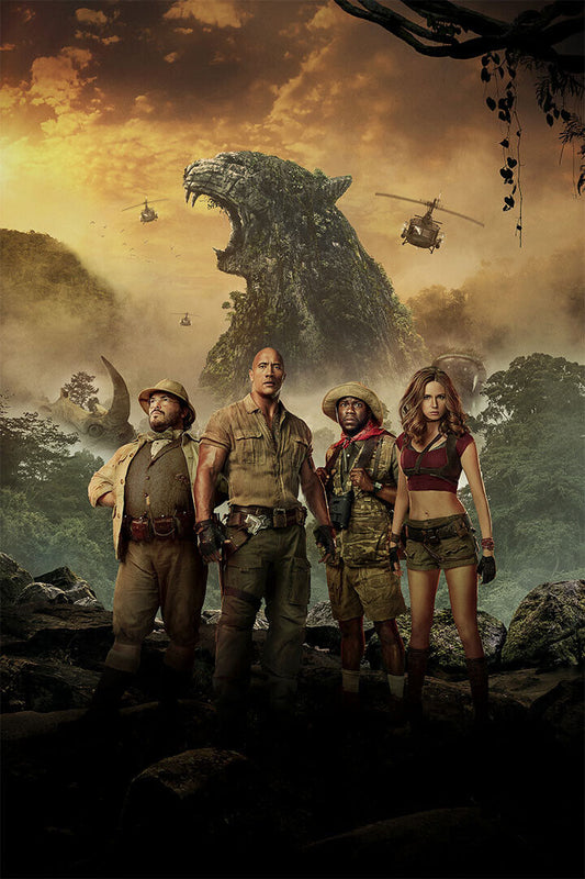 Jumanji 2019 Movie The Next Level Entertainment Poster Wall Art Print Home Wall Decor - xonomax