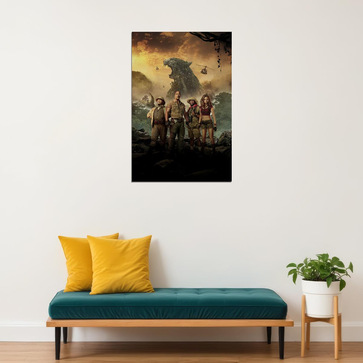 Jumanji 2019 Movie The Next Level Entertainment Poster Wall Art Print Home Wall Decor - xonomax