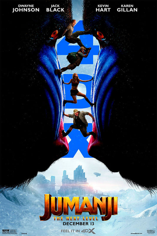 Jumanji 2019 Movie The Next Level Adventure Poster Wall Art Print Home Wall Decor - xonomax