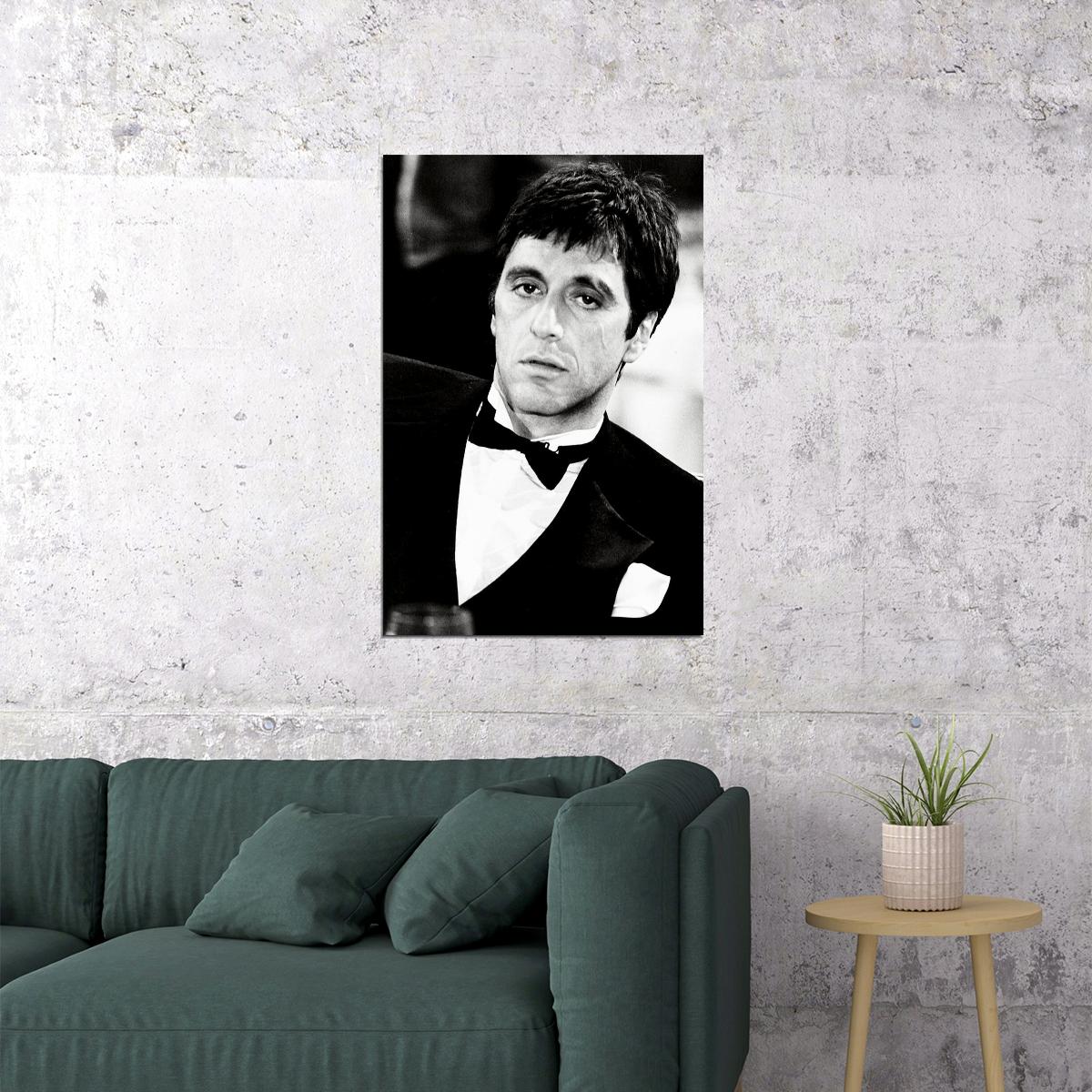 Scarface Classic Movie Al Pacino Gift With Gun Poster Wall Art Print Home Wall Decor - xonomax