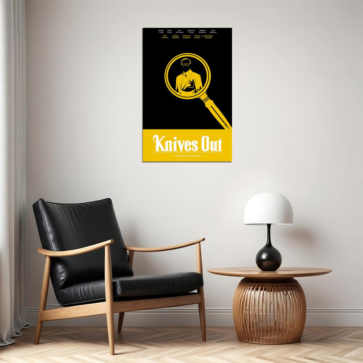 Knives Out Movie Daniel Craig Chris Evans Family Poster Wall Art Print Home Wall Decor - xonomax