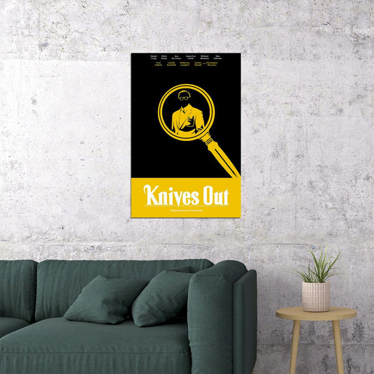 Knives Out Movie Daniel Craig Chris Evans Family Poster Wall Art Print Home Wall Decor - xonomax