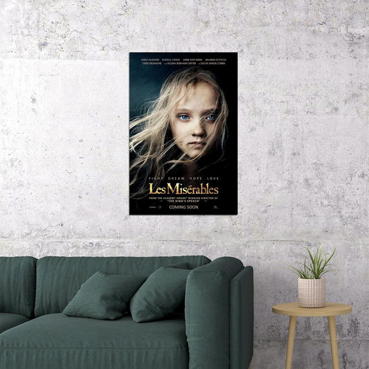 Les Miserables Movie Crime Drama History Poster Wall Art Print Home Wall Decor - xonomax