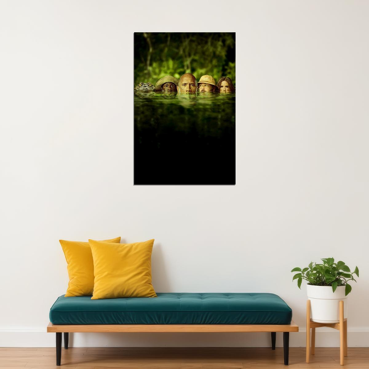 Jumanji 2 The Next Level Movie Dwayne Johnson Action Poster Wall Art Print Home Wall Decor - xonomax