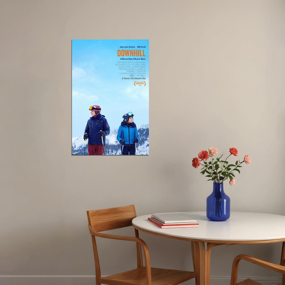 Downhill 2020 Movie Will Ferrell Julia Louis Dreyfus Poster Wall Art Print Home Wall Decor - xonomax