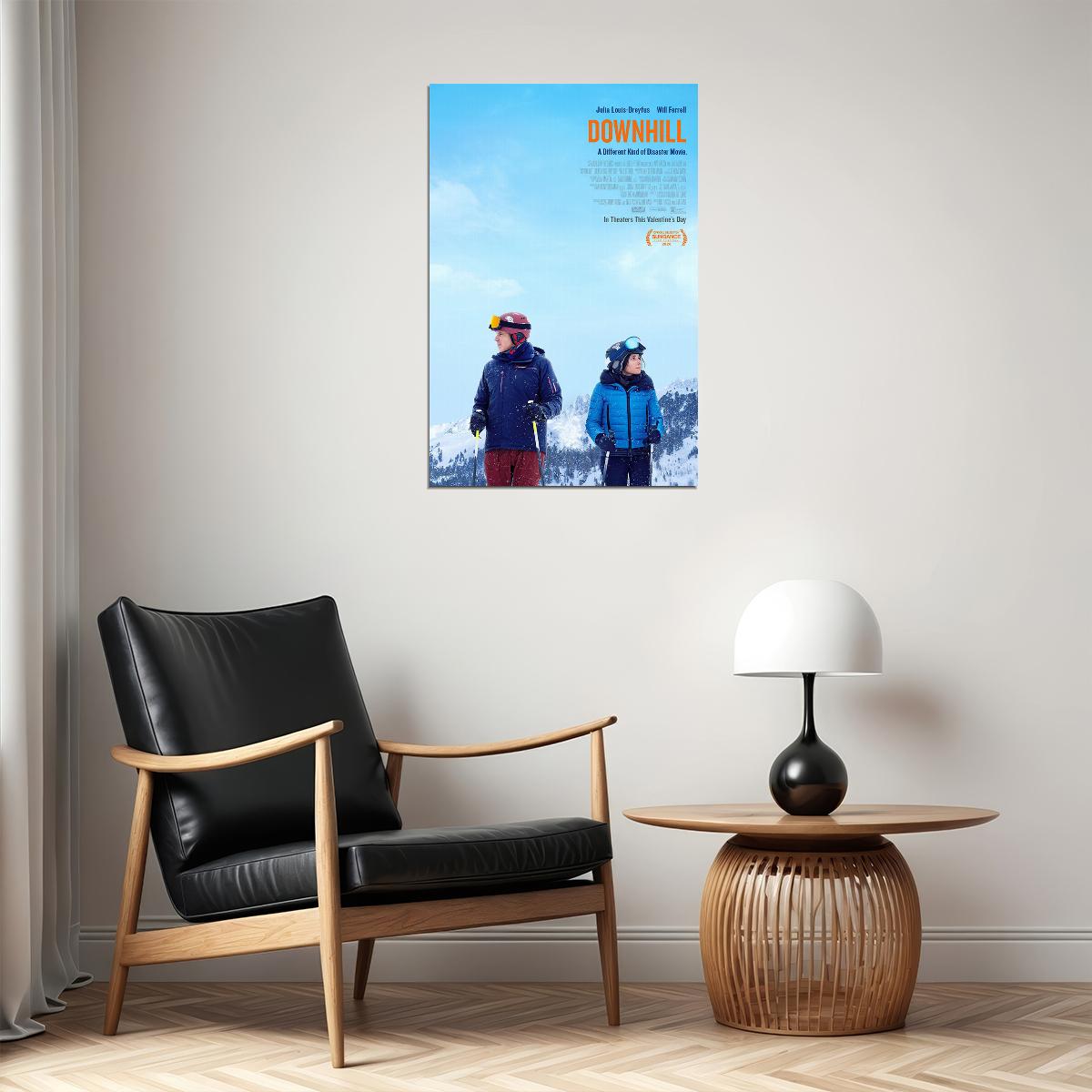 Downhill 2020 Movie Will Ferrell Julia Louis Dreyfus Poster Wall Art Print Home Wall Decor - xonomax