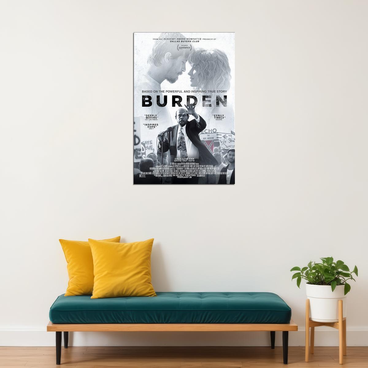 Burden Movie 2020 Drama History Biography Poster Wall Art Print Home Wall Decor - xonomax