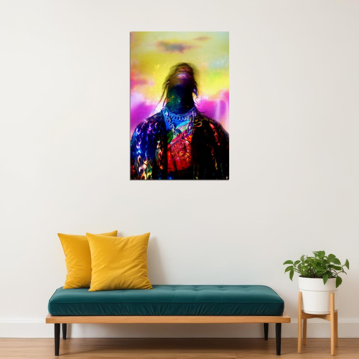 Travis Scott Astroworld Rap Music Poster Wall Art Print Home Wall Decor - xonomax