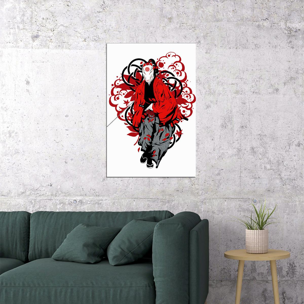 Samurai Bushido Anime Comic Animation Poster Wall Art Print Home Wall Decor
