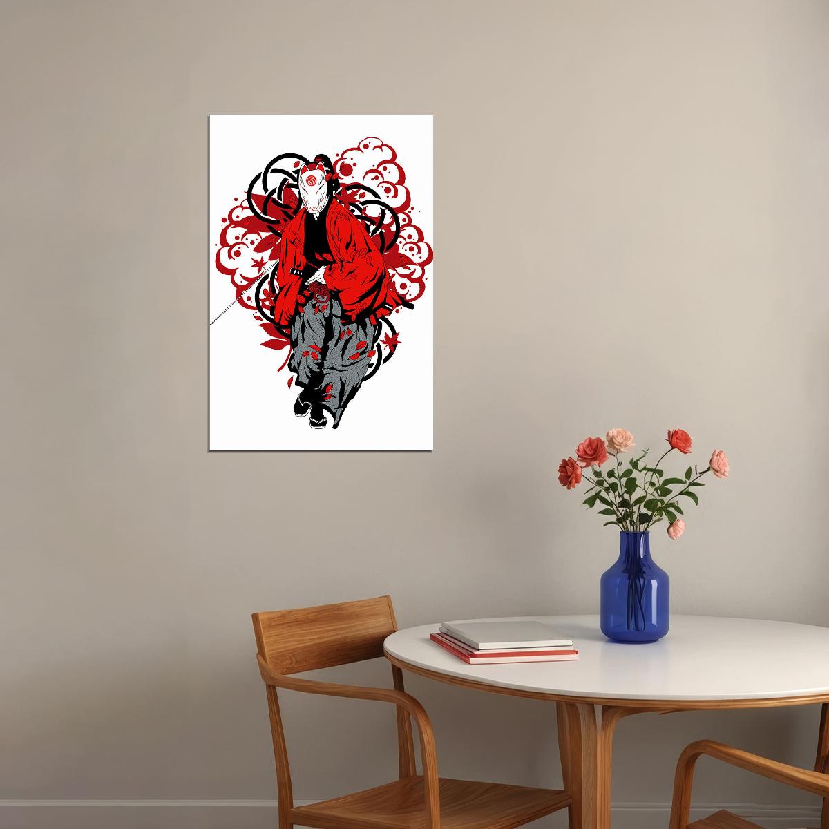 Samurai Bushido Anime Comic Animation Poster Wall Art Print Home Wall Decor
