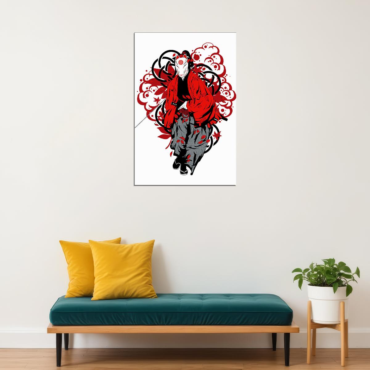 Samurai Bushido Anime Comic Animation Poster Wall Art Print Home Wall Decor