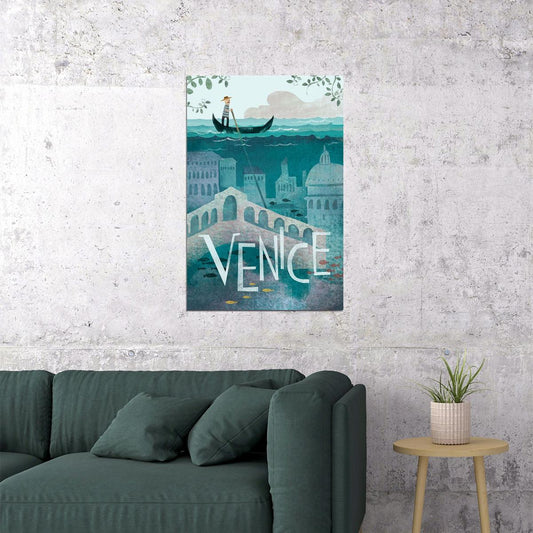 Italy Venice City Of Water Vintage Travel Scenery Tourism Poster Wall Art Print Home Wall Decor - xonomax