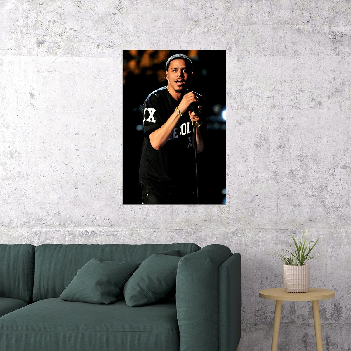 J Cole Album Rapper Music Cover Poster Wall Art Print Home Wall Decor - xonomax