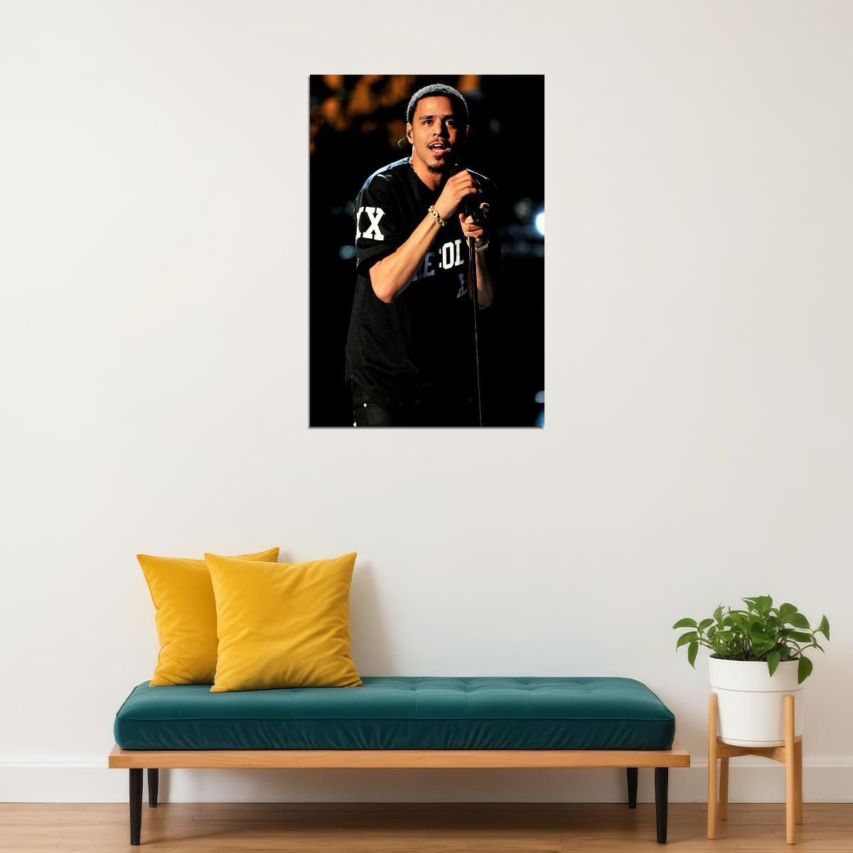 J Cole Album Rapper Music Cover Poster Wall Art Print Home Wall Decor - xonomax