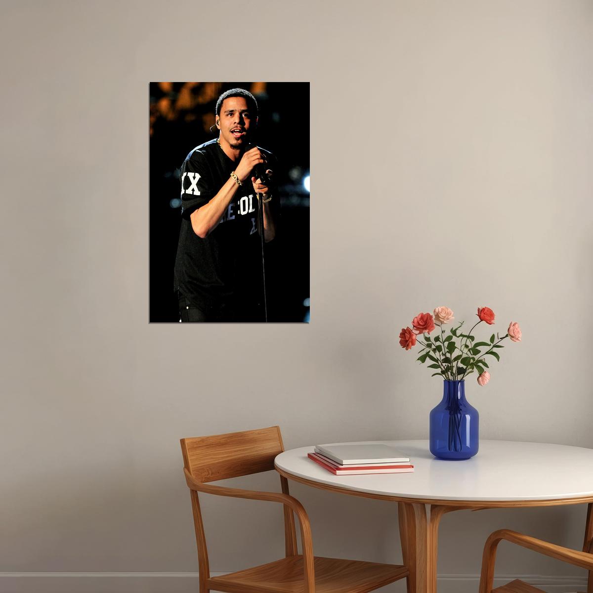 J Cole Album Rapper Music Cover Poster Wall Art Print Home Wall Decor - xonomax
