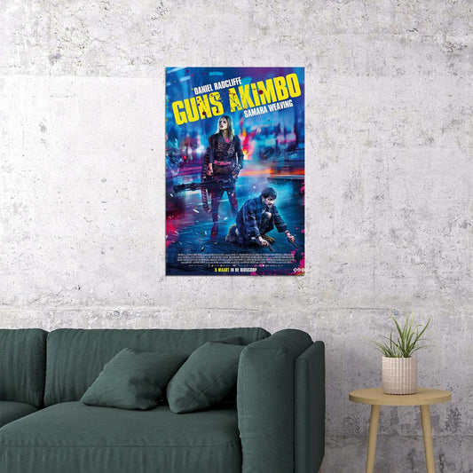 Guns Akimbo Movie 2020 Comedy Crime Action Poster Wall Art Print Home Wall Decor - xonomax