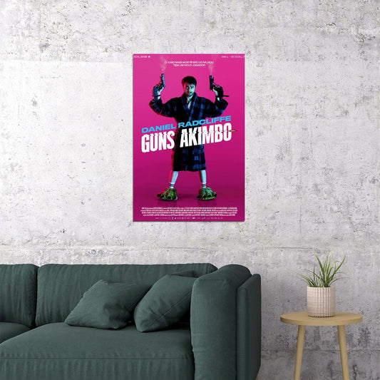 Guns Akimbo 2020 Movie Crime Action Comedy Poster Wall Art Print Home Wall Decor - xonomax
