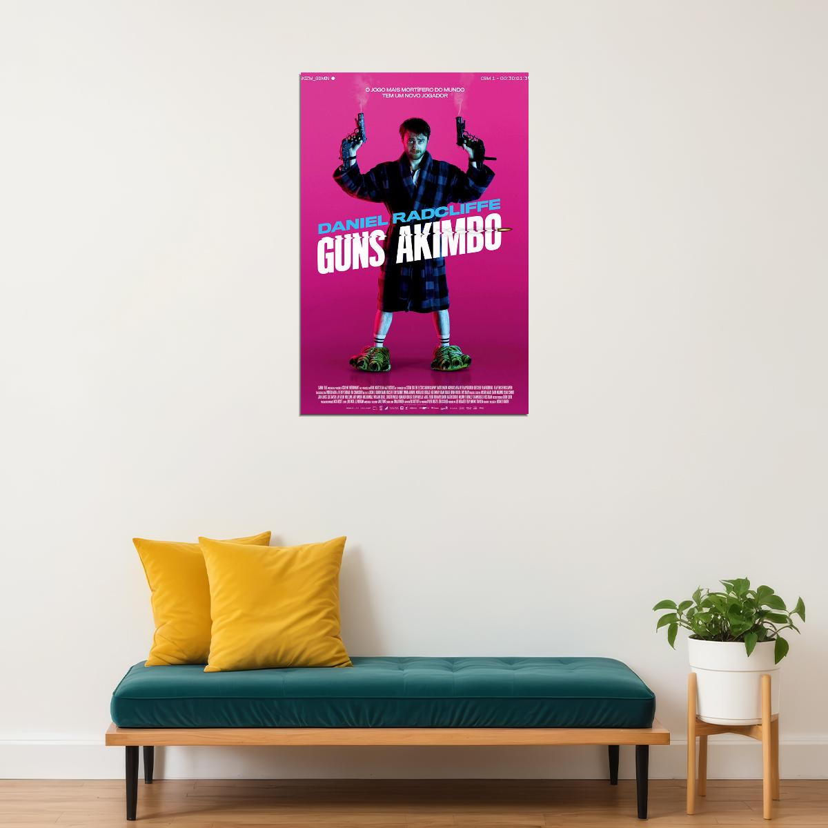 Guns Akimbo 2020 Movie Crime Action Comedy Poster Wall Art Print Home Wall Decor - xonomax