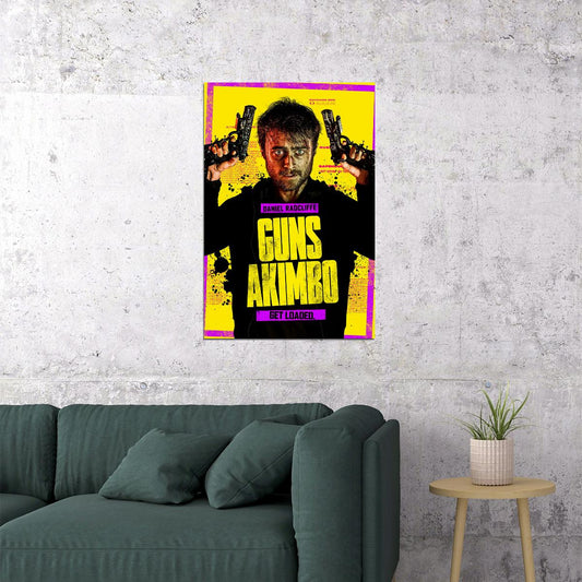 Guns Akimbo Movie 2020 Korea Comedy Crime Action Poster Wall Art Print Home Wall Decor - xonomax