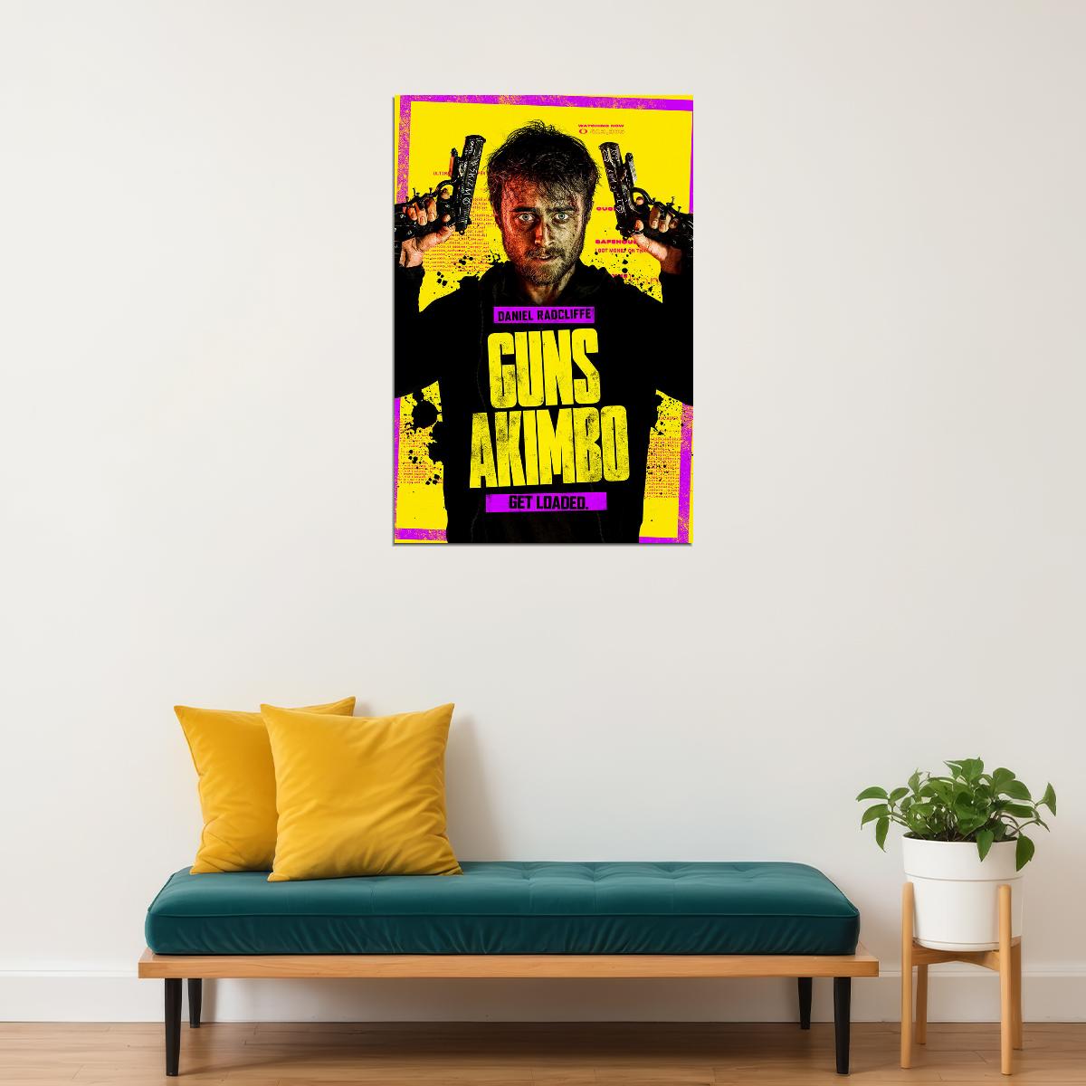 Guns Akimbo Movie 2020 Korea Comedy Crime Action Poster Wall Art Print Home Wall Decor - xonomax