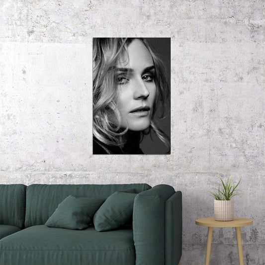 Diane Kruger German Artist Black And White Poster Wall Art Print Home Wall Decor - xonomax