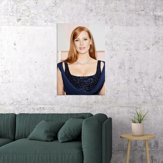 Jessica Chastain Attractive Actress And Artist Poster Wall Art Print Home Wall Decor - xonomax