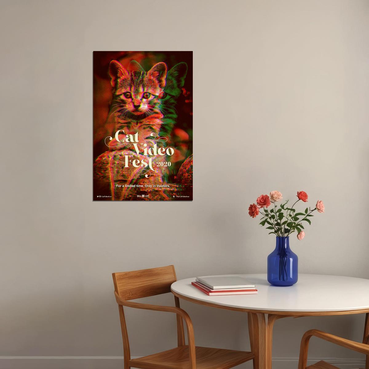 Cat Video Fest 2020 Movie Documentary Poster Wall Art Print Home Wall Decor - xonomax
