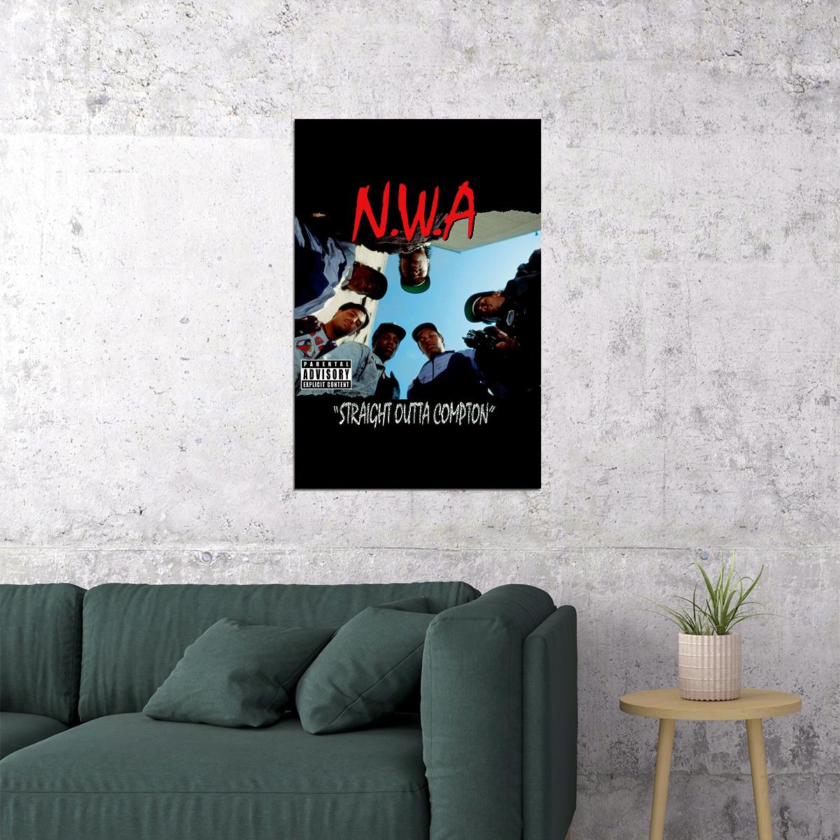 Nwa Straight Outta Compton Music Album Poster Wall Art Print Home Wall Decor - xonomax